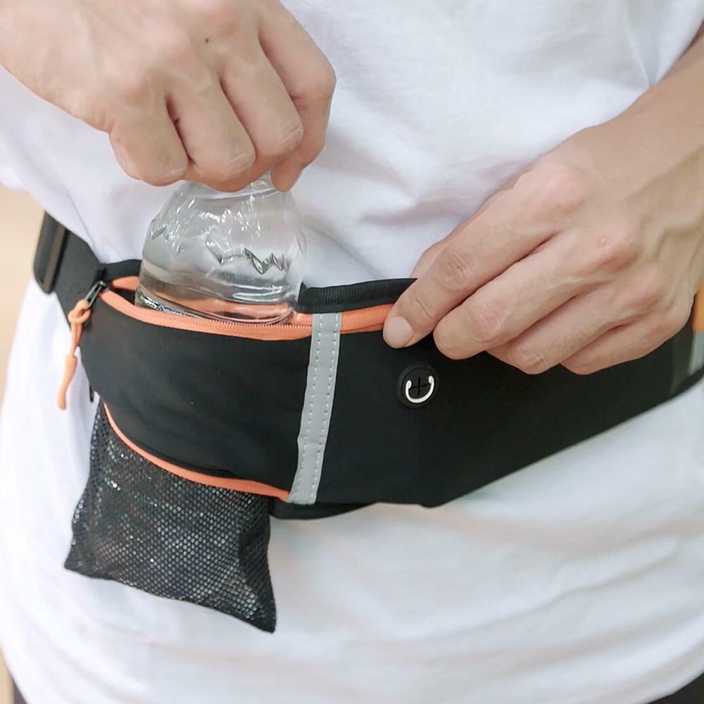 (블랙+블루)카트닉 차고담고 미니 벨트 힙색 매직가방 띠가방 러닝벨트