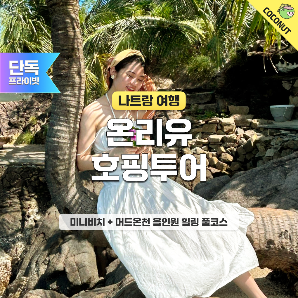 [맞춤형 단독일정] 나트랑 온리유 프라이빗 호핑투어 미니비치 머드온천 스노클링 단독투어
