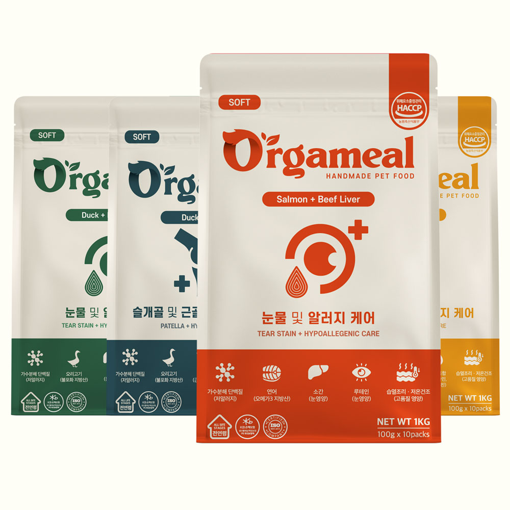 올가밀 강아지 수제 소프트 가수분해 반려견 영양 사료 오리+소간, 1kg, 1개 - 상세 이미지 2