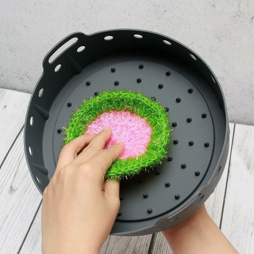 (중형+대형)요리조리팟 실리콘 에어프라이팟 1+1 전자레인지 에어프라이어 용기