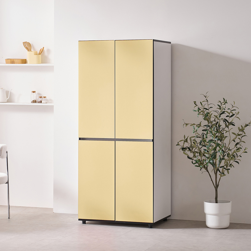 홈트리가구 오브제 밥솥 다이 주방 수납장 선반 렌지대 800mm, 2단, 투톤선택 - 상세 이미지 5