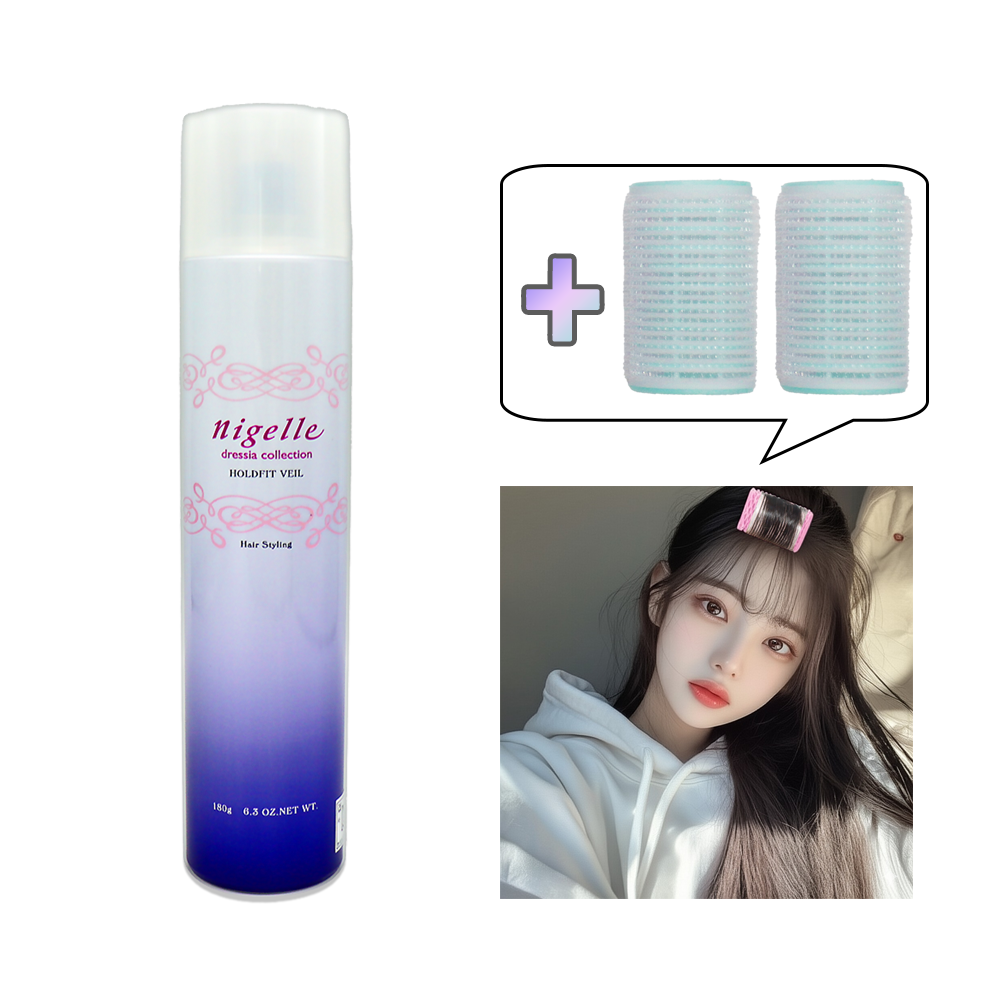 밀본 스프레이 니제르 드레시아 홀드핏 베일 180g + 구르프 2개 (색상 랜덤)