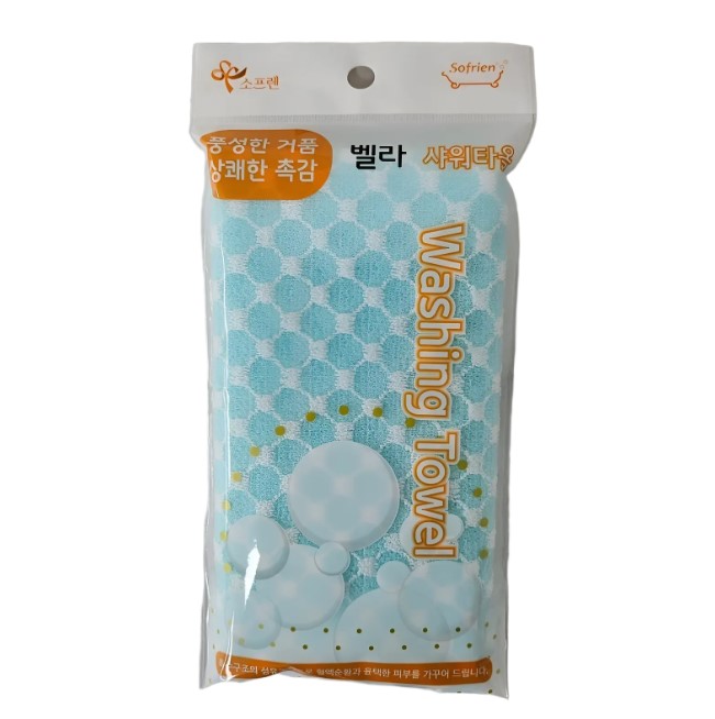 소프렌 벨라 샤워타올 샤워타월 거품 목욕타올 (0619) 색상랜덤 - 상세 이미지 3