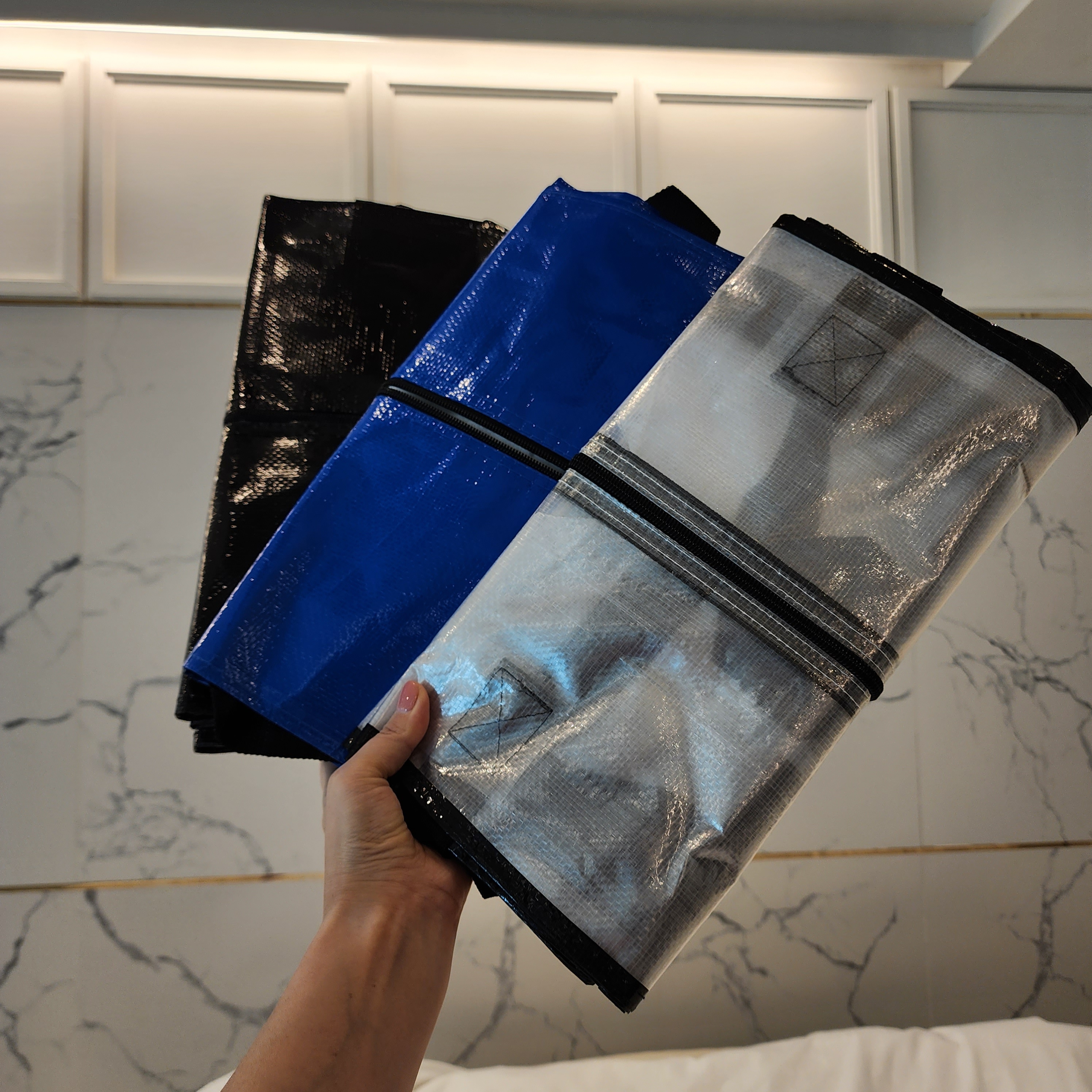 캠핑 가방 대형 수납 멀티백 옷 이불가방 타포린백 지프트렁크 블랙