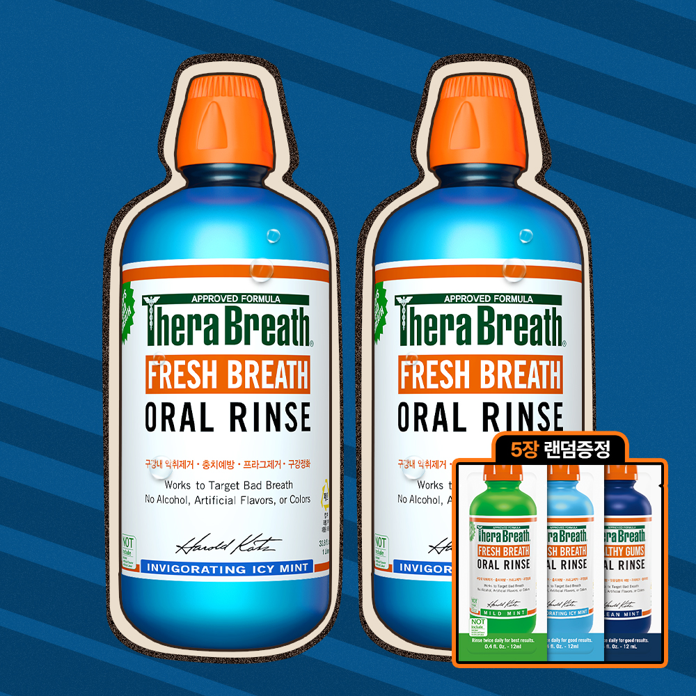 [도착보장] 테라브레스 아이시민트 1L 2개입 구취제거 구강청결제 + 휴대용샤쉐 5장 랜덤증정 제품 이미지