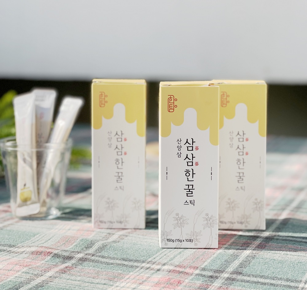 10년근 산양삼 한탐 삼삼한꿀스틱 30포 450g 단양 아카시아벌꿀 명절선물 부모님선물 - 상세 이미지 2