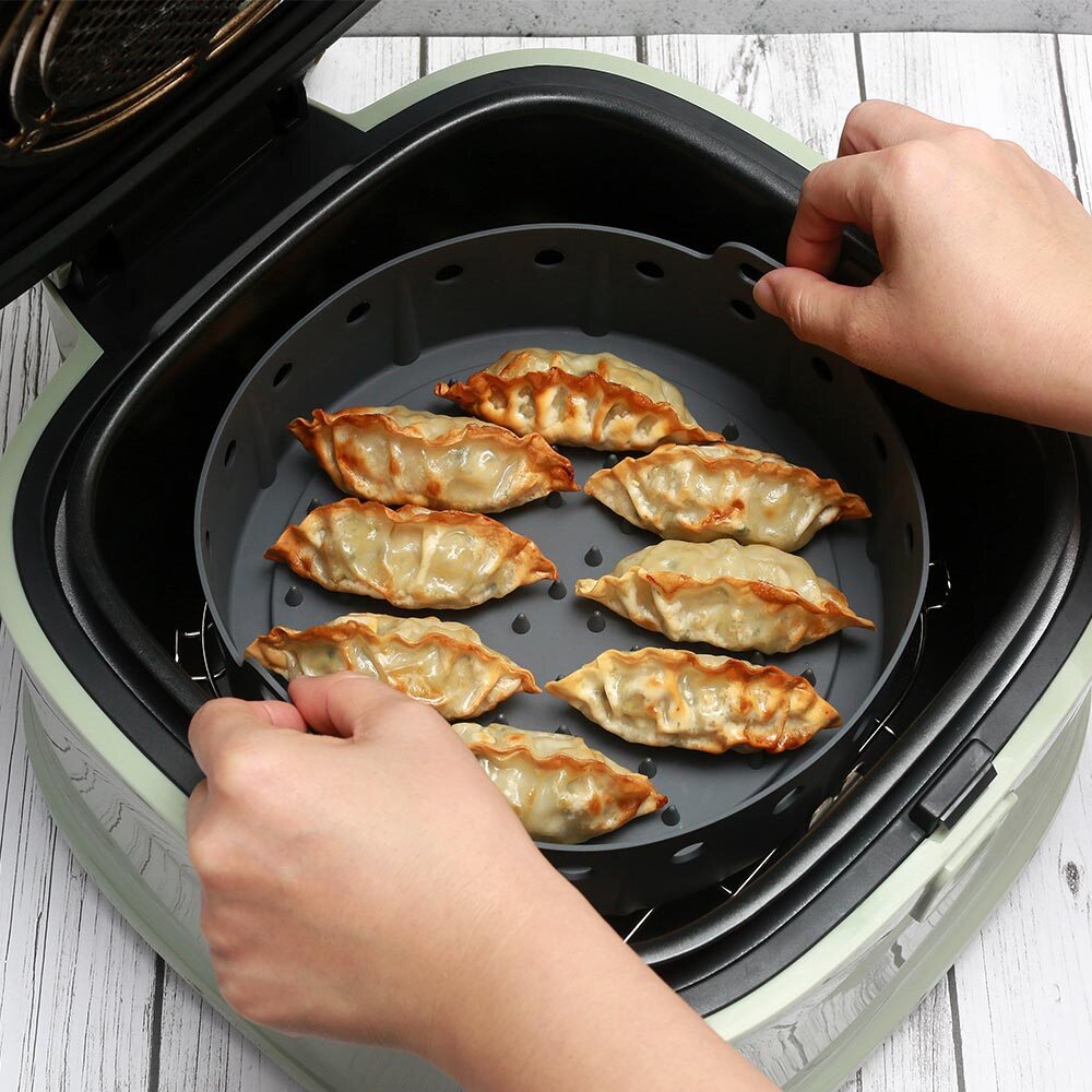 (중형+대형)요리조리팟 실리콘 에어프라이팟 1+1 전자레인지 에어프라이어 용기