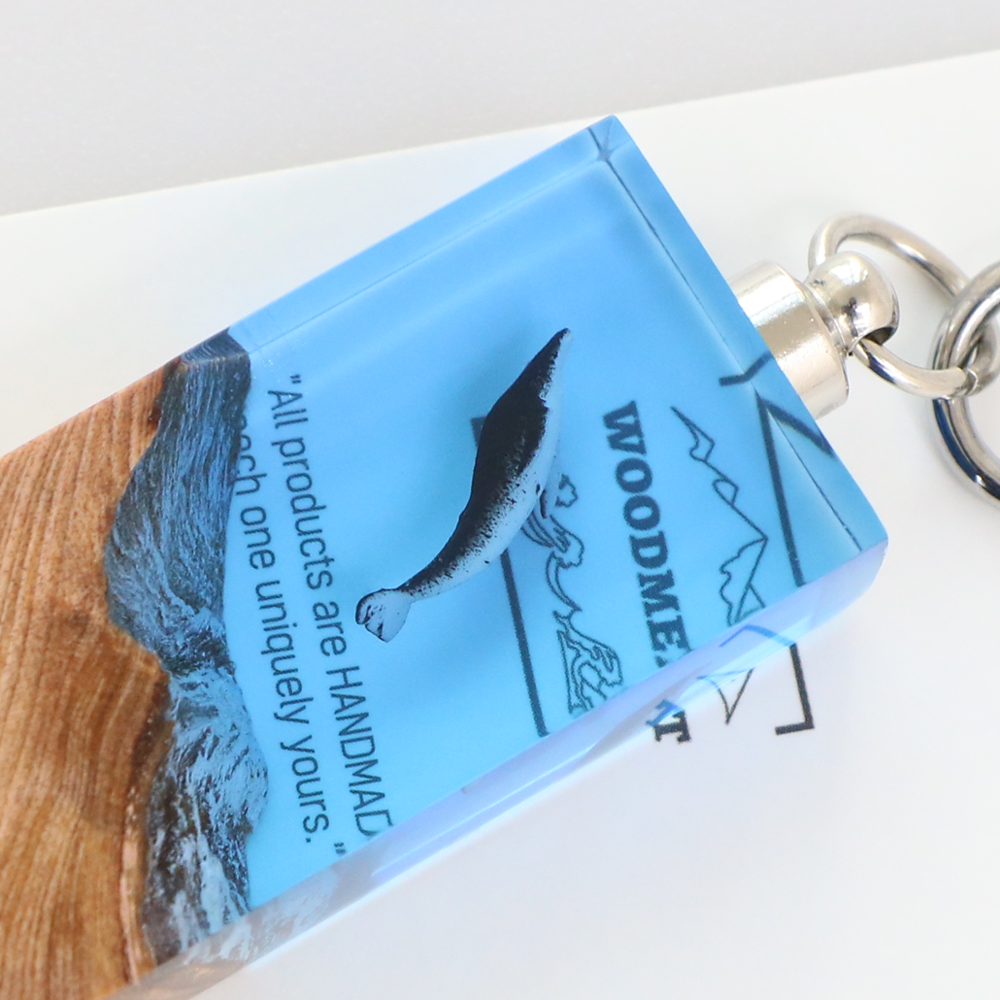 우드먼트 고래 조각 자동차 가방 키링 선물