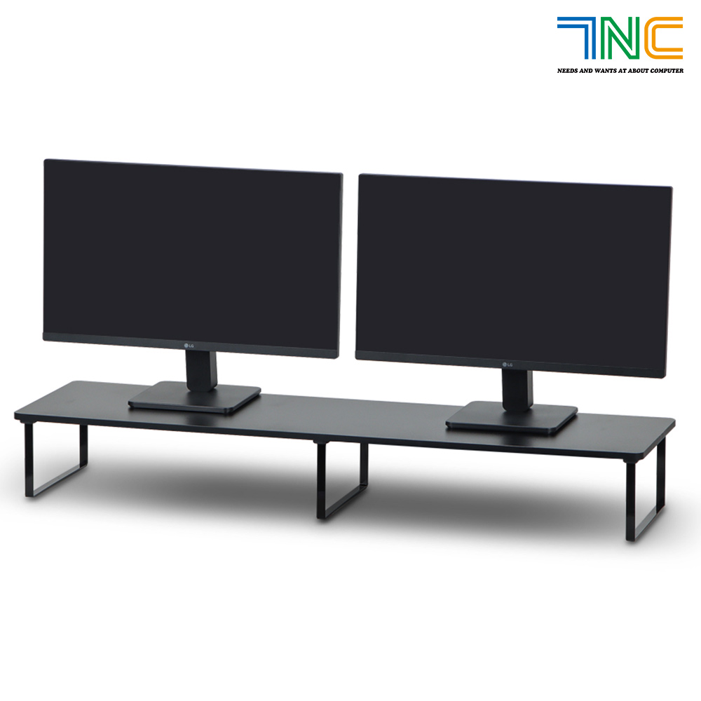 7NC 울트라듀얼 모니터받침대 높은 대형 선반 받침 서랍형 스탠드 사무실 컴퓨터 거치 다이