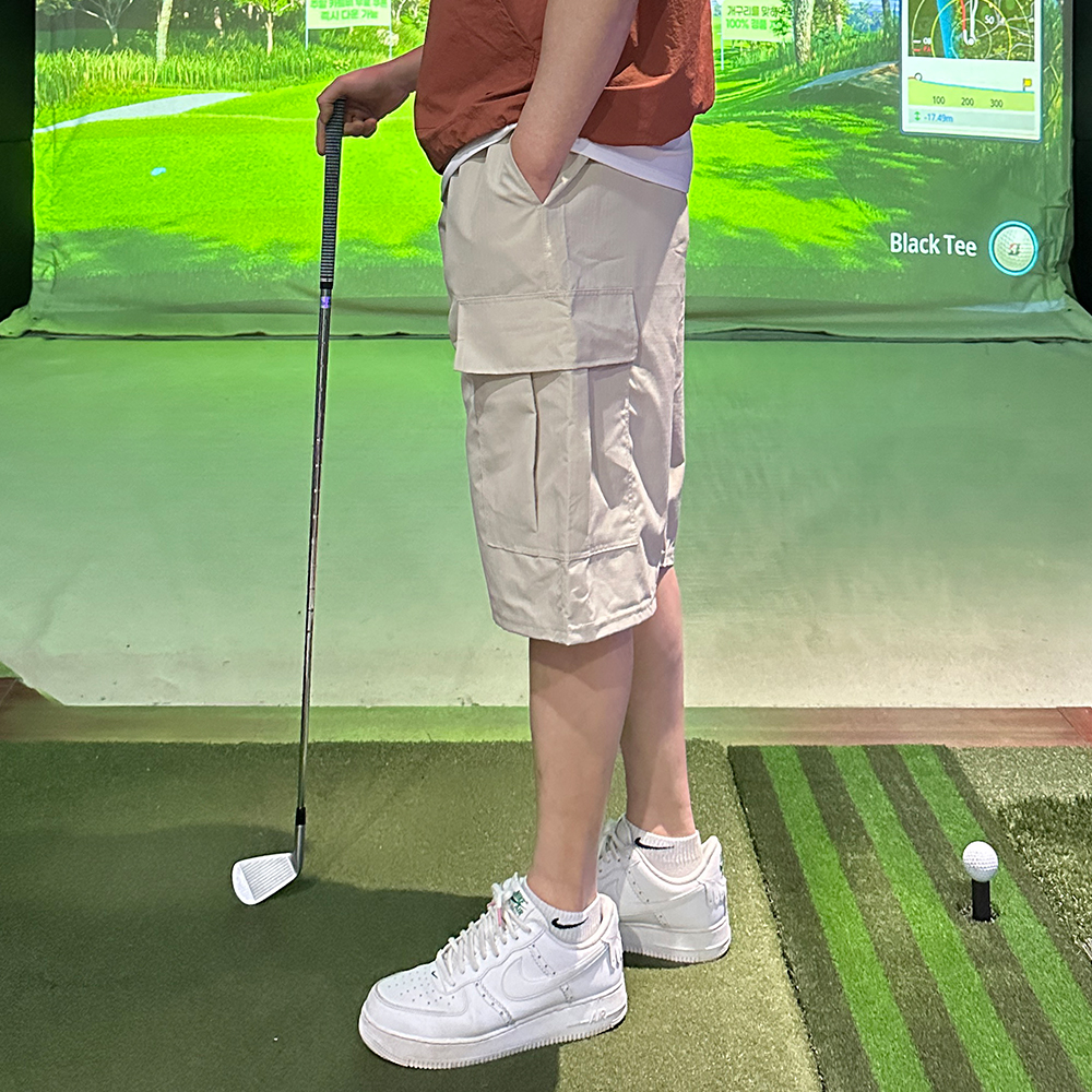 남자버뮤다팬츠 카고반바지 나일론반바지 6부 와이드 - 상품 이미지