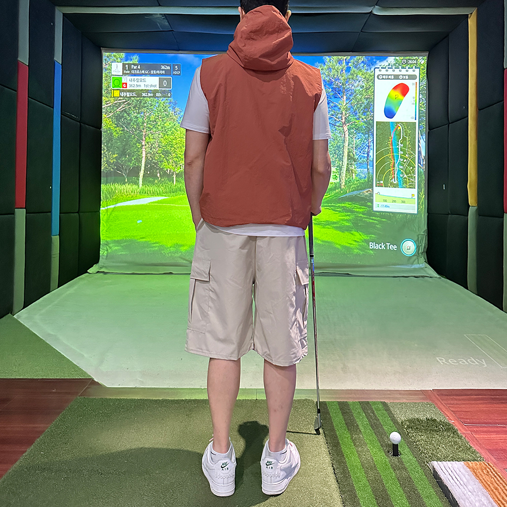 남자버뮤다팬츠 카고반바지 나일론반바지 6부 와이드 - 상세 이미지 4