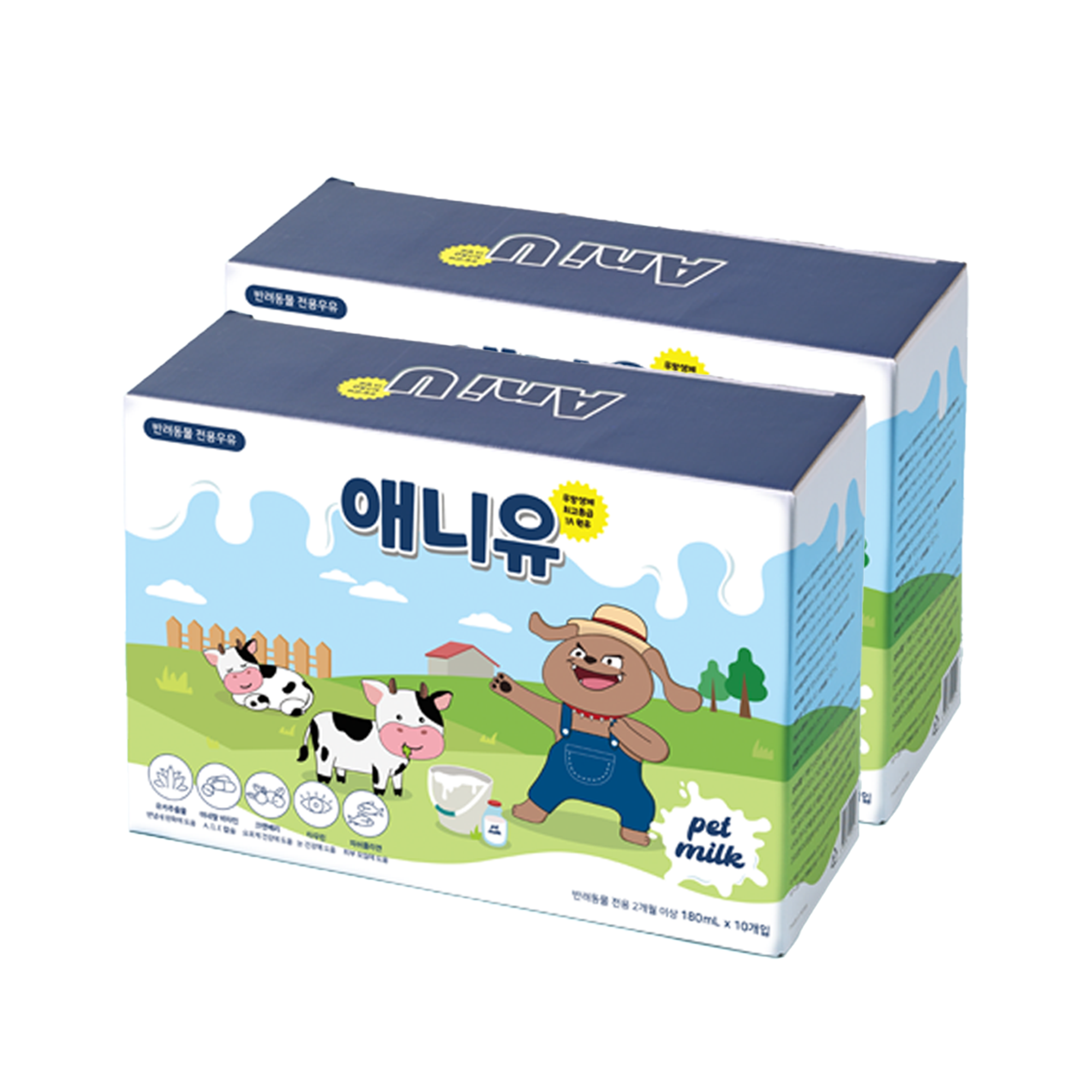 애니먼 펫밀크 애니유 강아지 고양이 우유 180ml, 20개 - 상품 이미지