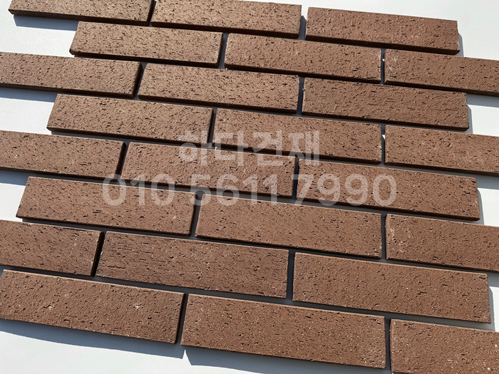 점토타일 전돌 SC 진자주 240x60x12T│파벽돌 인테리어 타일│하다건재