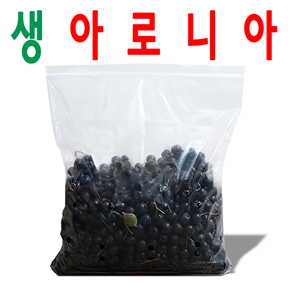 아로니아/ 아로니아 생열매/ 생아로니아/ 170m 지하수 깨끗한 재배/ 미산약초/ 1Kg - 메인 이미지