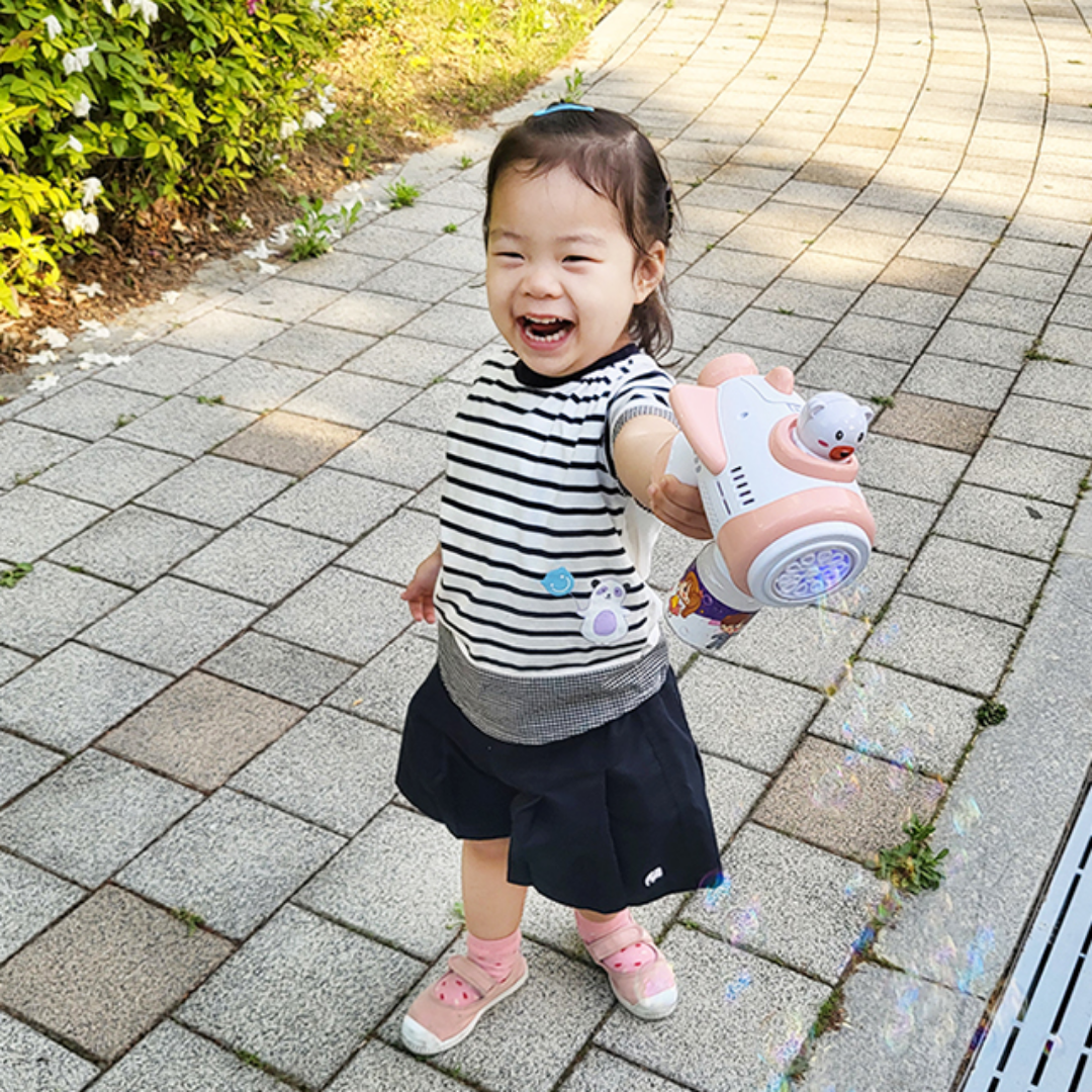 자동 비눗방울 총 버블건 비누방울 놀이 - 상세 이미지 2