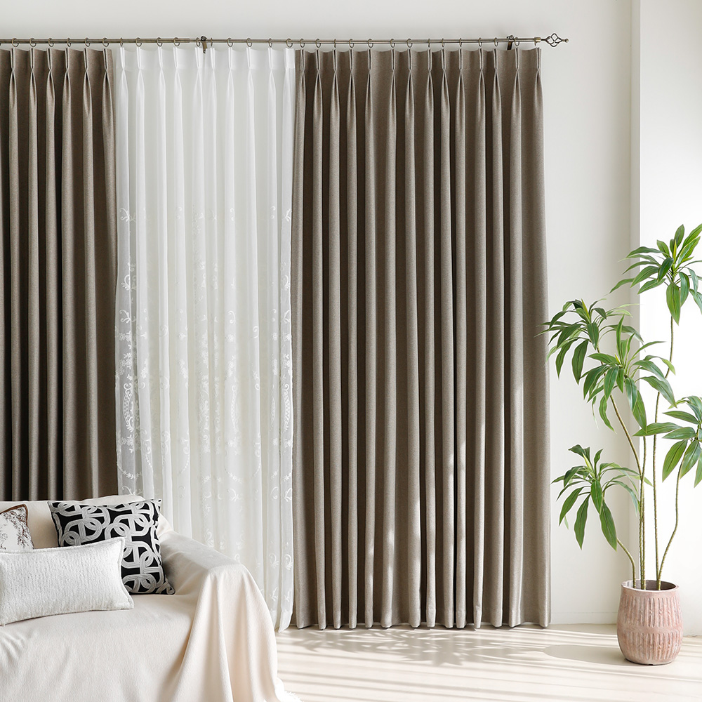 노르딕 사계절 양면 100% 거실 안방 창문 호텔식 암막 커튼