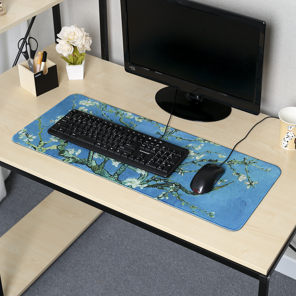 명화 마우스장패드 대형 키보드패드 게이밍장패드 고흐 꽃피는아몬드나무