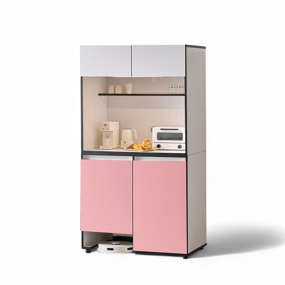 홈트리가구 오브제 밥솥 다이 주방 수납장 선반 렌지대 로봇청소기 1000mm, 2단, 투톤선택