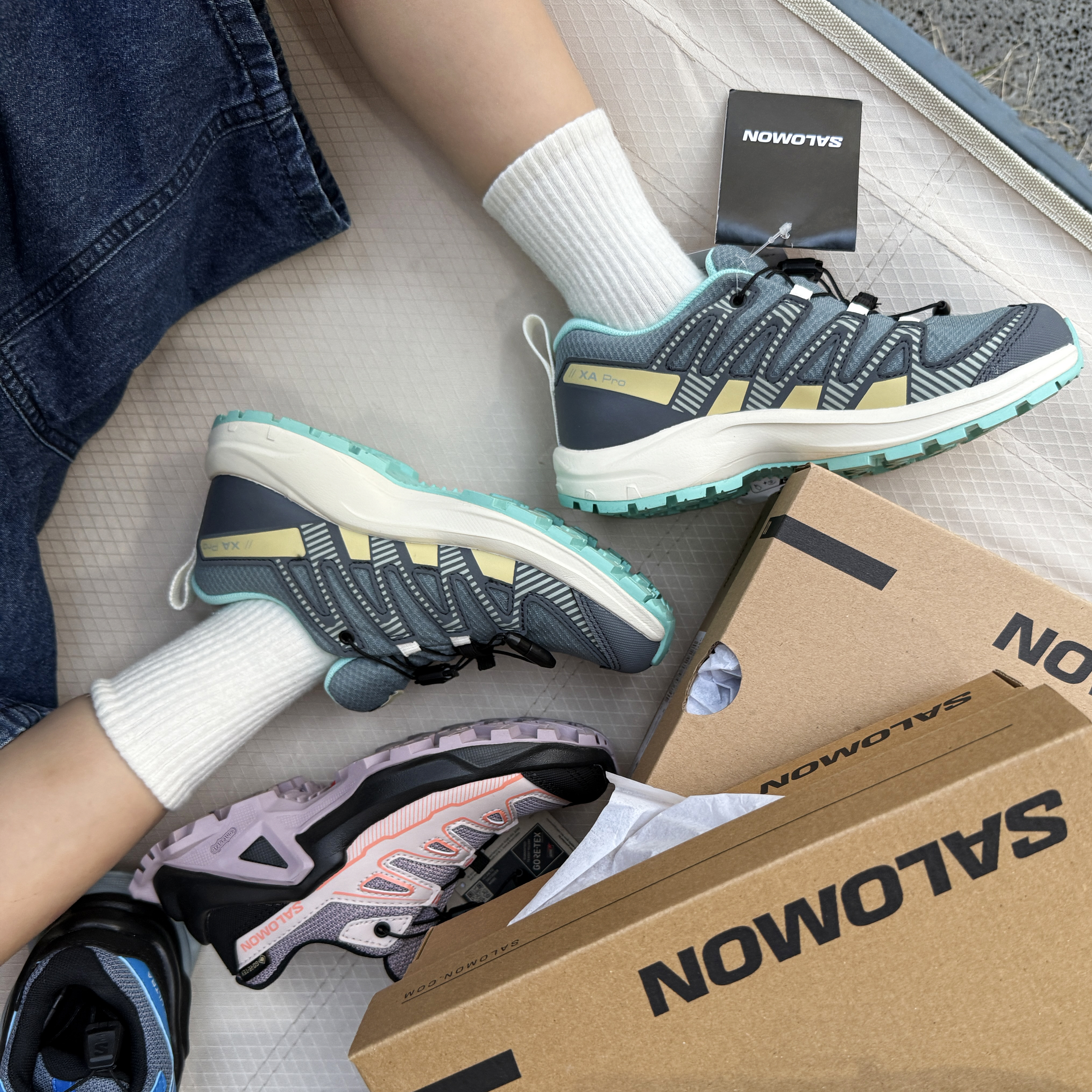 살로몬 키즈 프로 V8 울트라 GTX 주니어 운동화 XA