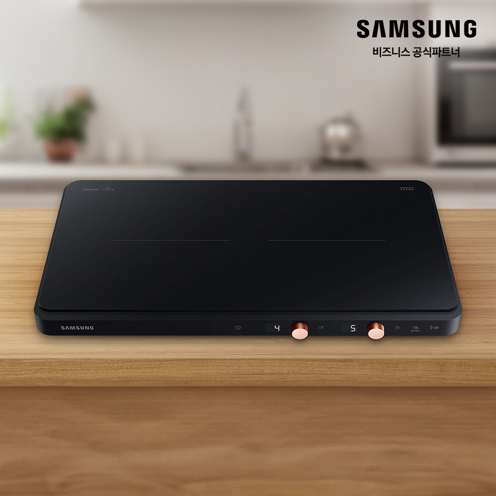 삼성 2구 인덕션 더플레이트 프리스탠딩 NZ62DG300CFK 블랙 (소상공인제품)