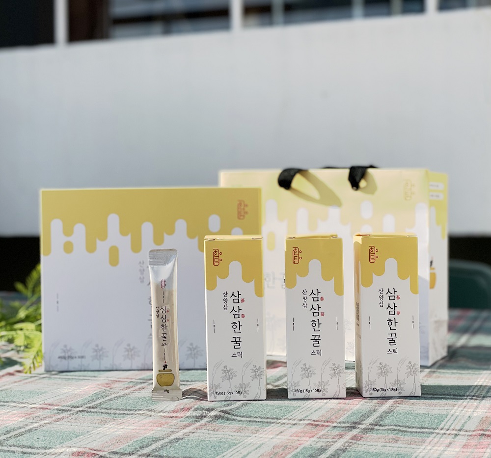 10년근 산양삼 한탐 삼삼한꿀스틱 30포 450g 단양 아카시아벌꿀 명절선물 부모님선물 이미지 6