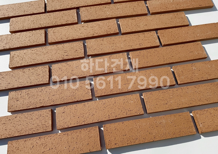점토타일 전돌 SY오렌지 240x60x12T│파벽돌 인테리어 타일│하다건재