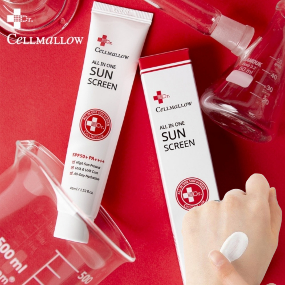 선크림 눈시림없는 피부과 재생 유기자차 수분 썬크림 백탁없는 45ml - 메인 이미지