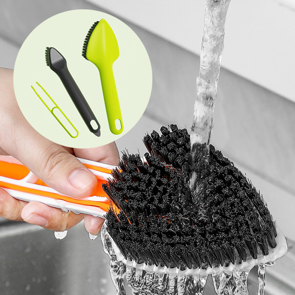 3in1 화장실 청소솔 욕실 바닥 타일 청소 창틀 솔 틈새 브러쉬 변기 운동화 세척솔