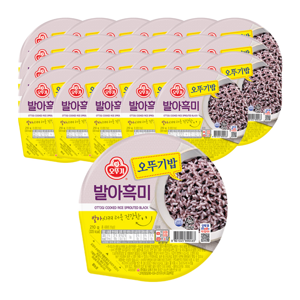 오뚜기 맛있는 오뚜기밥 발아흑미 210g, 24개 - 상품 이미지