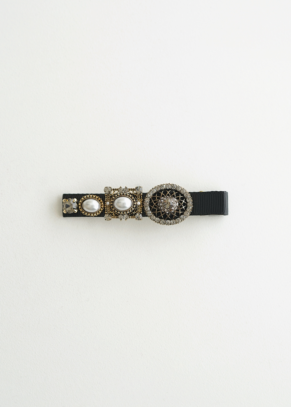 루드 클래식 크리스탈 헤어집게핀 L25SSAC29