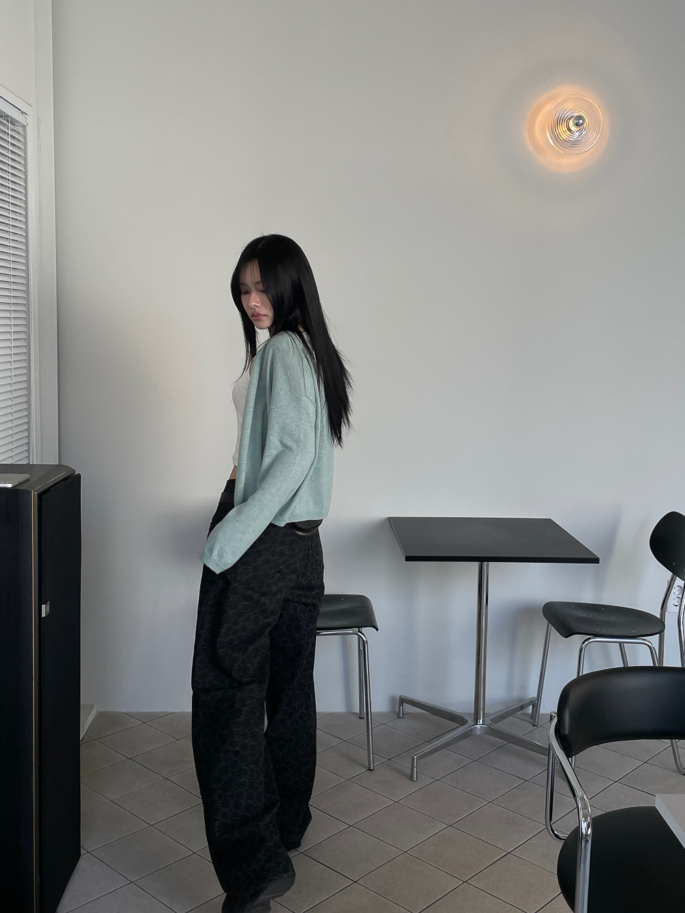 에트 울 캐시미어 여리핏 세미크롭 가디건 상세 이미지 43