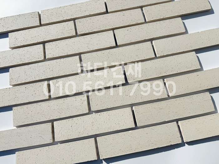 점토타일 전돌 KW화이트 240x60x12T│파벽돌 벽돌타일│하다건재