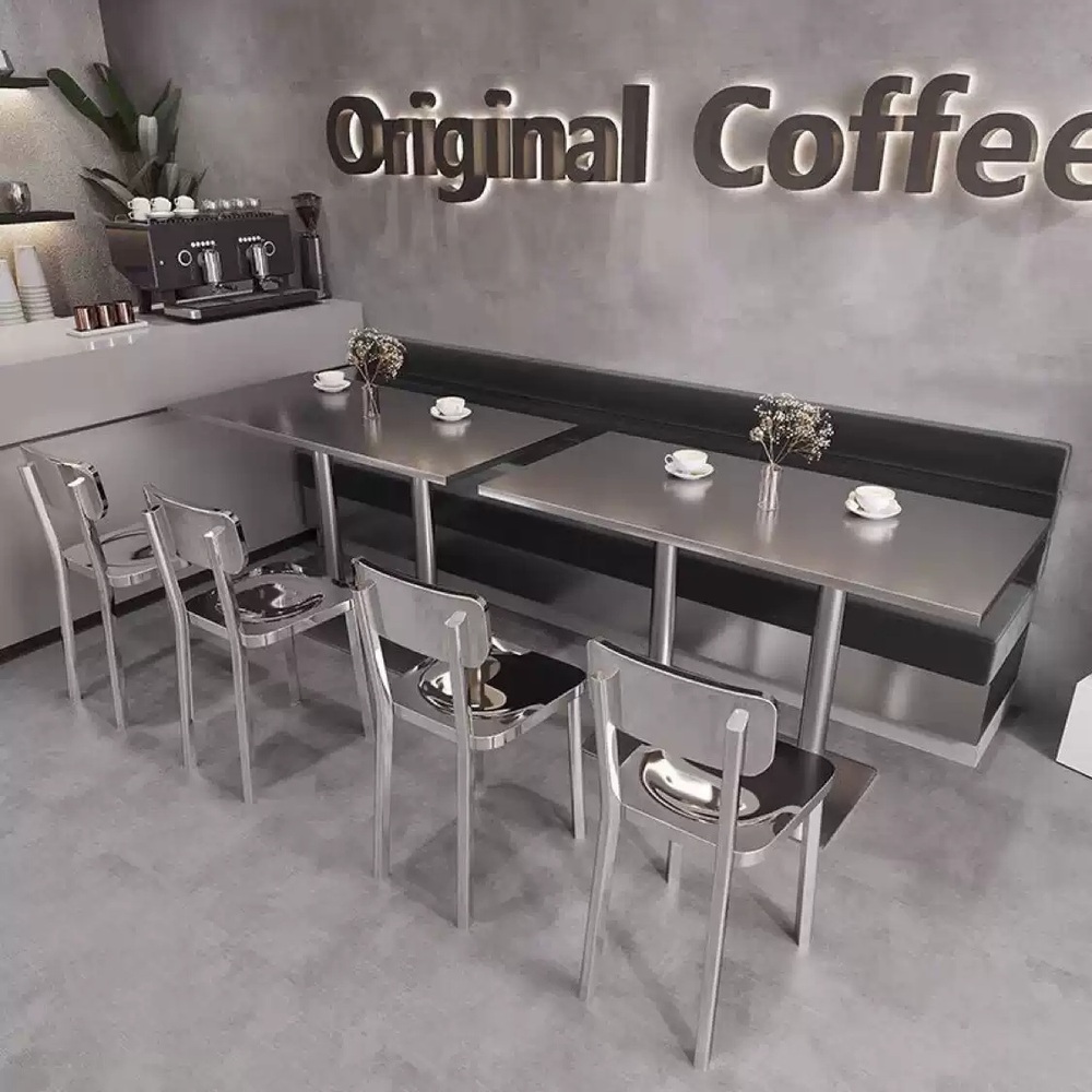 사각카페테이블 식탁 업소용 우드 원룸 인테리어 구내식당 100x60x75 사각 접시 - 상세 이미지 2