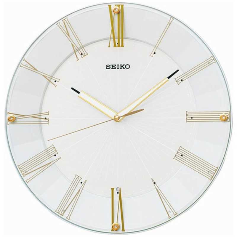 세이코 SEIKO 벽걸이 시계 아날로그 전파 벽시계 KX214H 화이트 펄