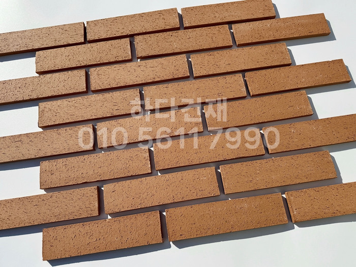 점토타일 전돌 SY오렌지 240x60x12T│파벽돌 인테리어 타일│하다건재