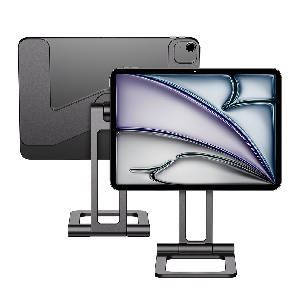 아이패드 거치대 초경량 휴대용 마그네틱 책상 스탠드 맥스냅에어SE 스페이스그레이, 아이패드 에어 27.6cm(11인치) M3 7세대