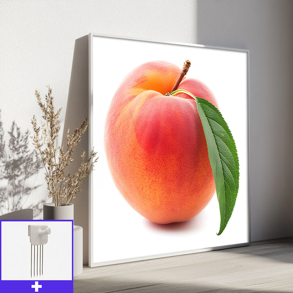 행복 복숭아 45x45cm 무광화이트 알루미늄액자 복숭아그림
