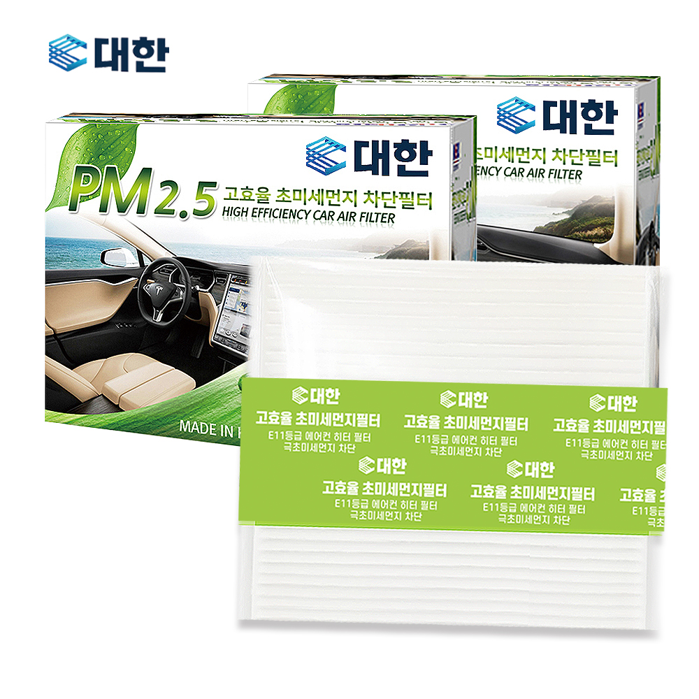 [호환] 대한 PM2.5 초미세먼지 차량용 자동차 에어컨 항균 필터 1개입 P118