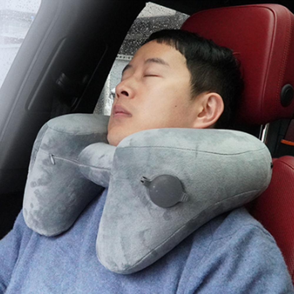 H형에어목쿠션 기내 기내용 비행기 에어 휴대용 여행용 목베개