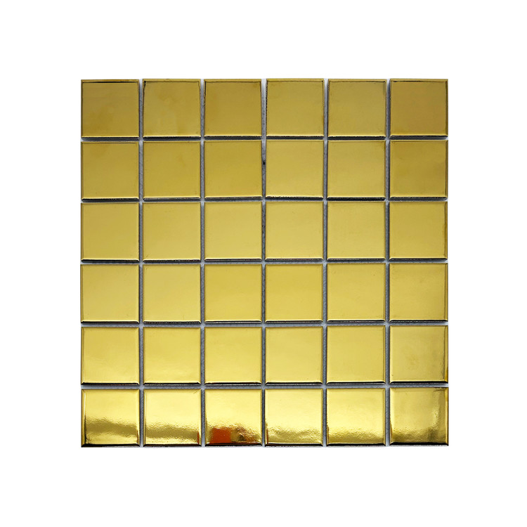 G48-GOLD 모자이크타일 골드 금색(유광) - 상품 이미지