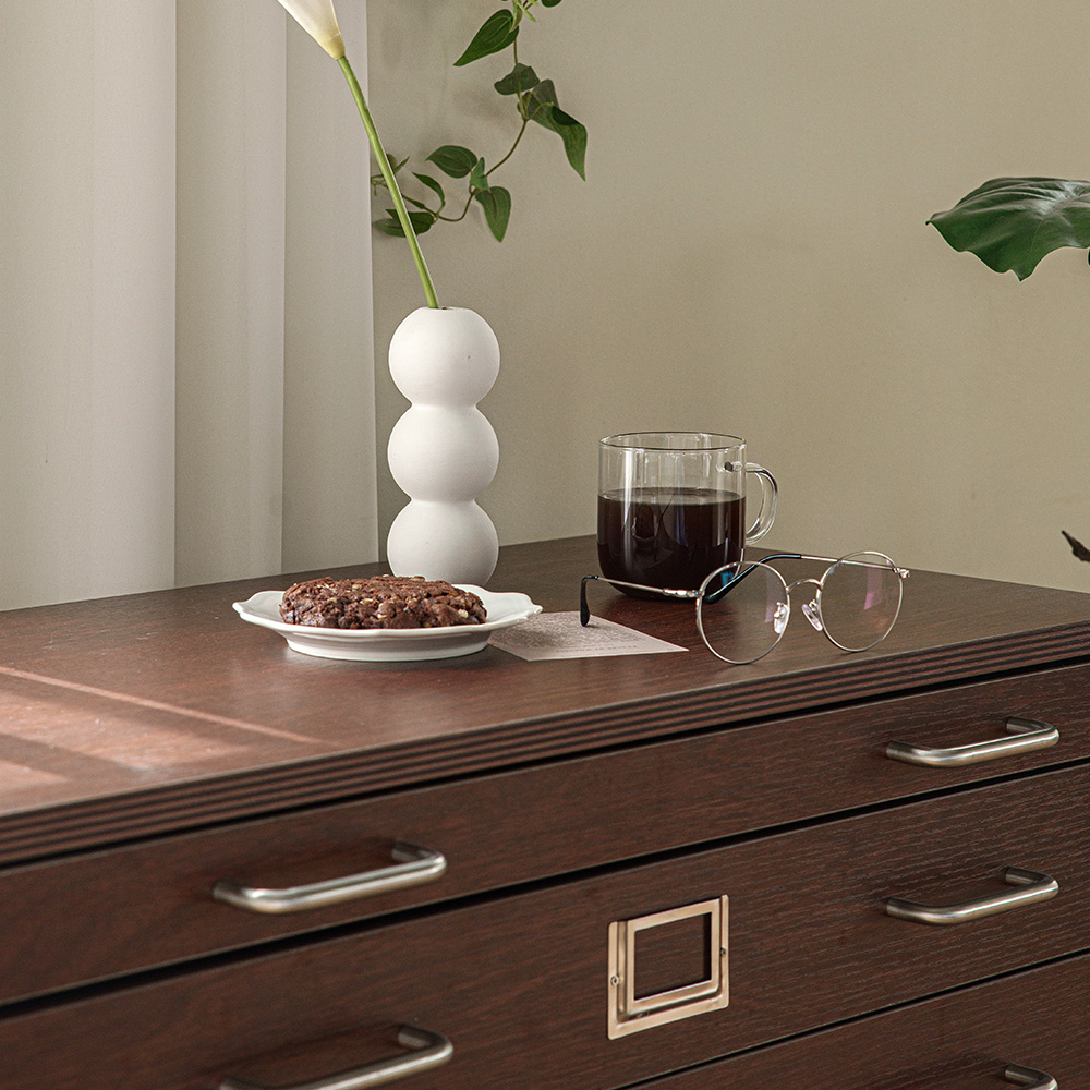 누크 4단 수납 서랍장 지류함 800