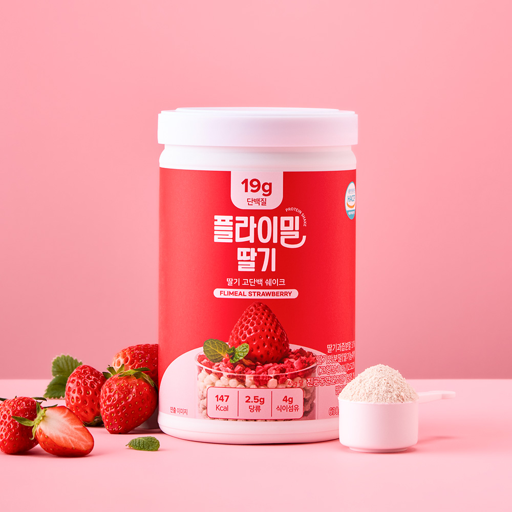 플라이밀 단백질 쉐이크 대용량 딸기, 630g, 1개