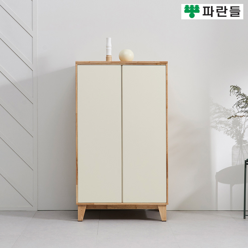 파란들가구 800 전면화이트 고무나무원목 원목옷장 학생옷장 - 메인 이미지