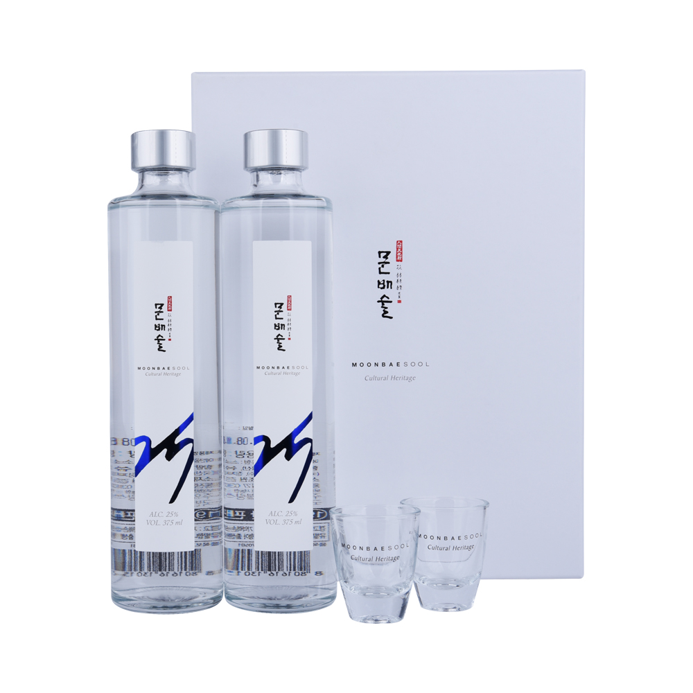 술픽 문배술 25도 헤리티지 세트 25도 375ml 2병 잔 2입 문배주 명절선물 이기춘명인 - 메인 이미지