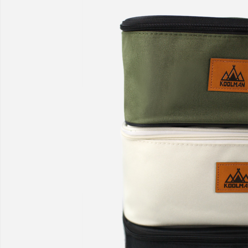 KOOLMAN 쿨맨 캠핑 버너 가방 미니 식기 접시 수납 블랙