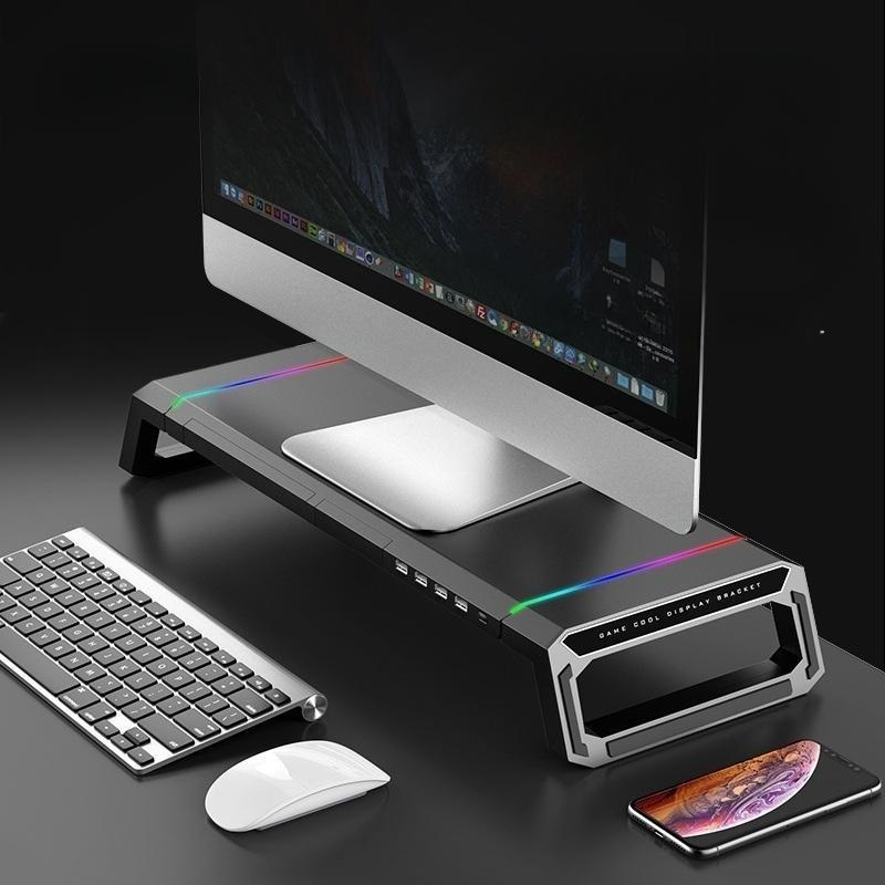 CoreT1 만능 모니터 거치대 USB 포트 높이조절 RGB 받침대 - 상세 이미지 2
