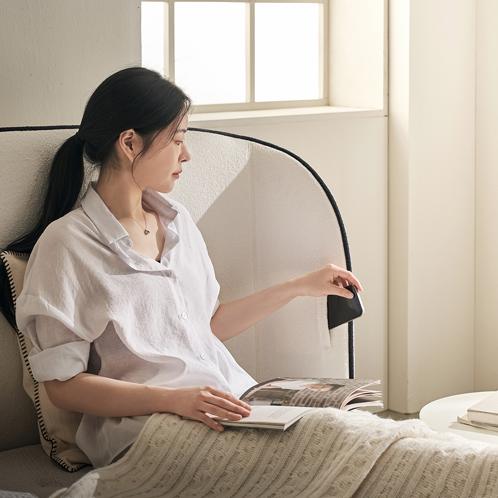 슬립퍼 하버 헤드 포켓 호텔 패브릭 침대 프레임 LK 라지킹 침대 이미지 6