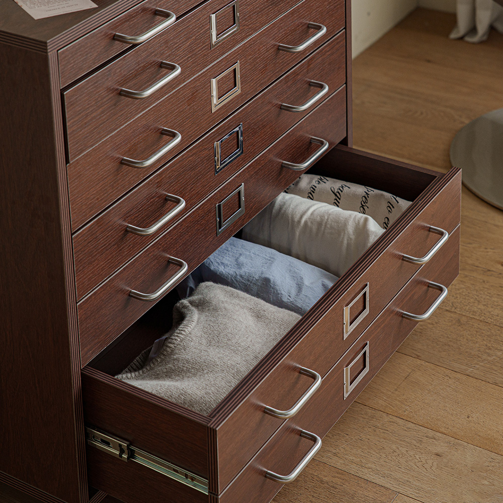 누크 4단 수납 서랍장 지류함 800