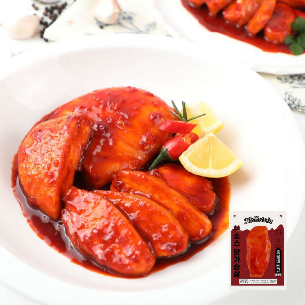 헬로틴 소스 듬뿍 닭가슴살 5종 100g, 30개 - 상세 이미지 4