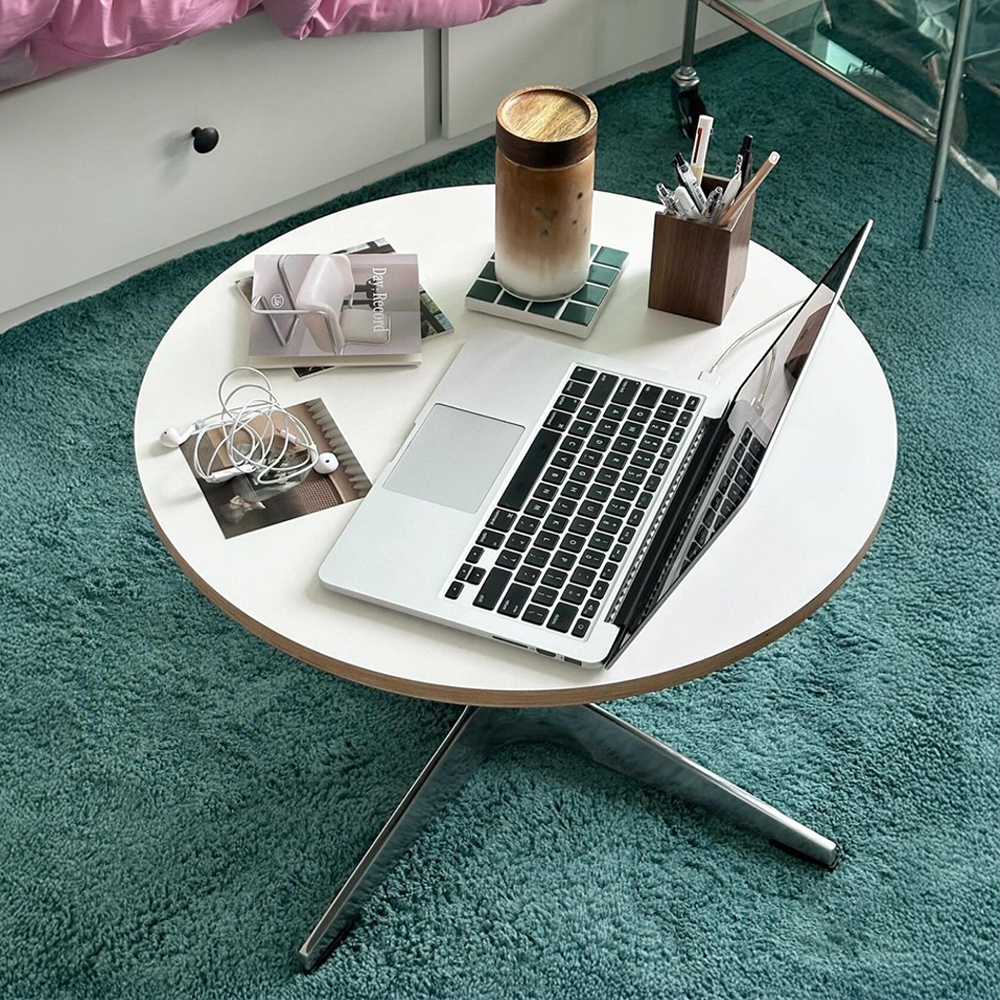 오그레 자작 HPL 호마이카 원형 소파 테이블